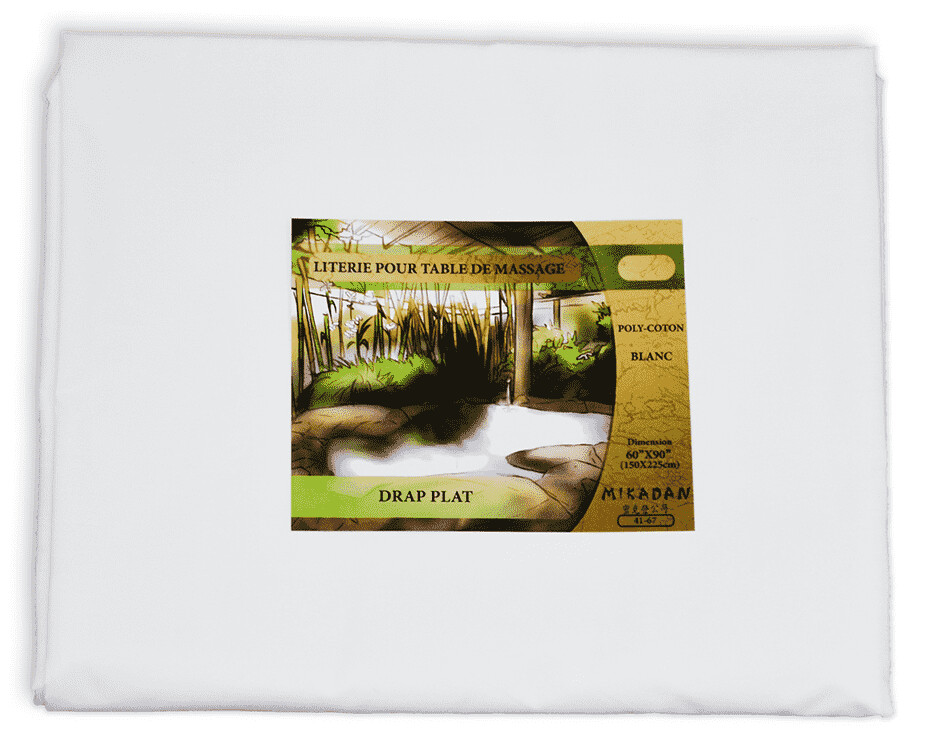 Drap  poly-coton Blanc 200 fils