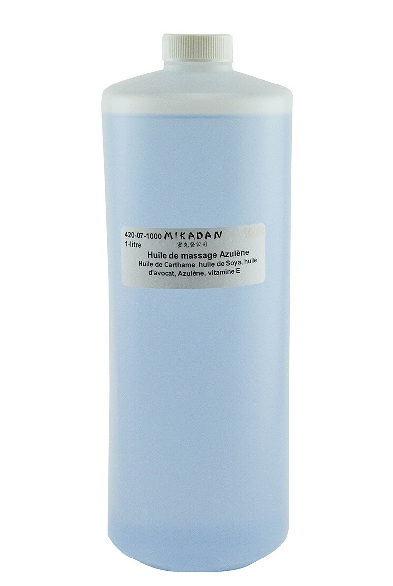 Huile de massage Azulène Ridha:Huile de carthame, Huile de soya, Huile d&#39;avocat, Azulène, Vitamine E