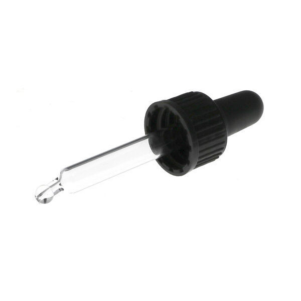 Compte Goutte en verre / Bouchon noir à pompe/ 50 ml, Formats: 50 ml gros goulot