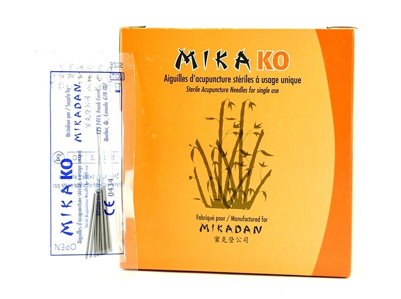 Aiguilles acupuncture Mikako Coréenne Spring 10 aiguilles/1 mandrin, 500 aiguilles/bte
