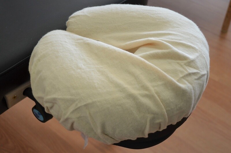 Couvre appui-tête avec élastique, sans couture, Flanelle Beige