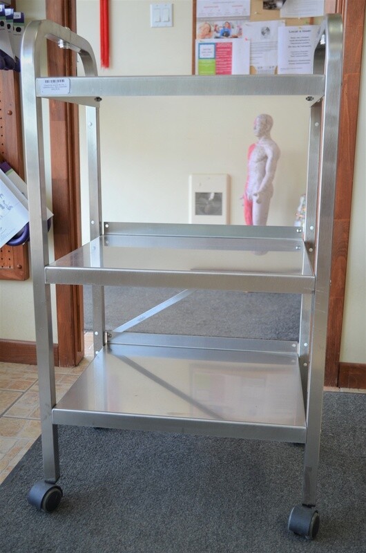 Chariot de service ML316, 3 tablettes Inox. (Non assemblé)