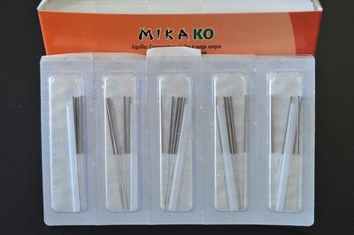 Aiguilles acupuncture Mikako Coréenne Spring 5 aiguilles/1 mandrin, 500 aiguilles/bte