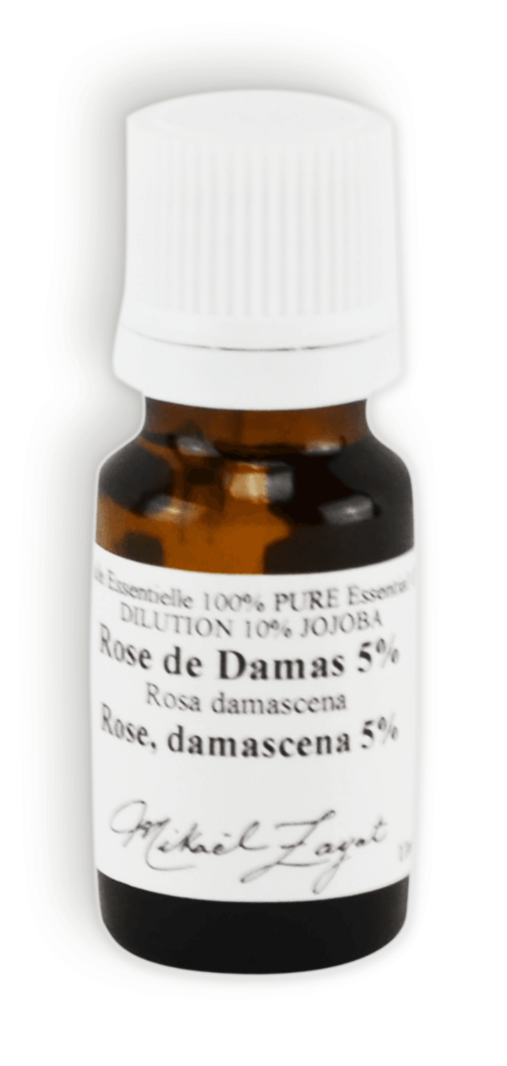 Rose de Damas, absolue 5% dans huile de Jojoba 95%, Format: 11ml