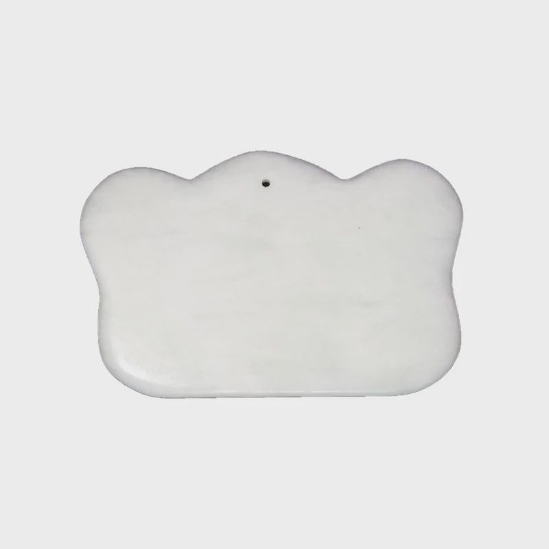 Guasha de Jade, forme de couronne, 10x6cm