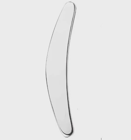 Guasha en acier inoxydable, forme de boomrang