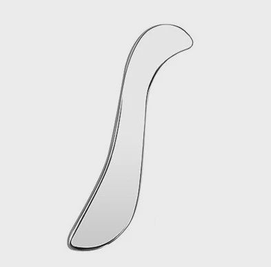 Guasha en acier inoxydable, forme de S allongé