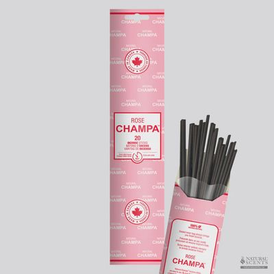 Bâtons d&#39;encens Champa, Rose, pqt/20