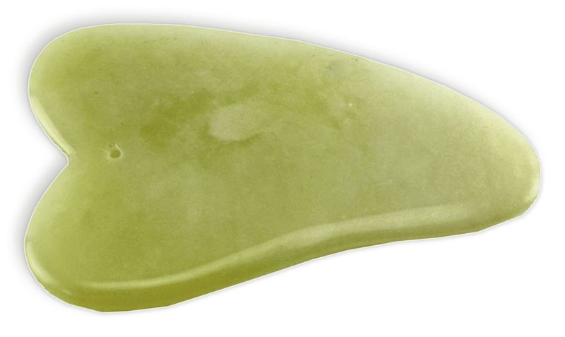 Guasha de Jade, forme de Coeur, 7x4cm