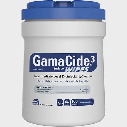 GamaCide 3. Lingettes pour surface dure 160 unités