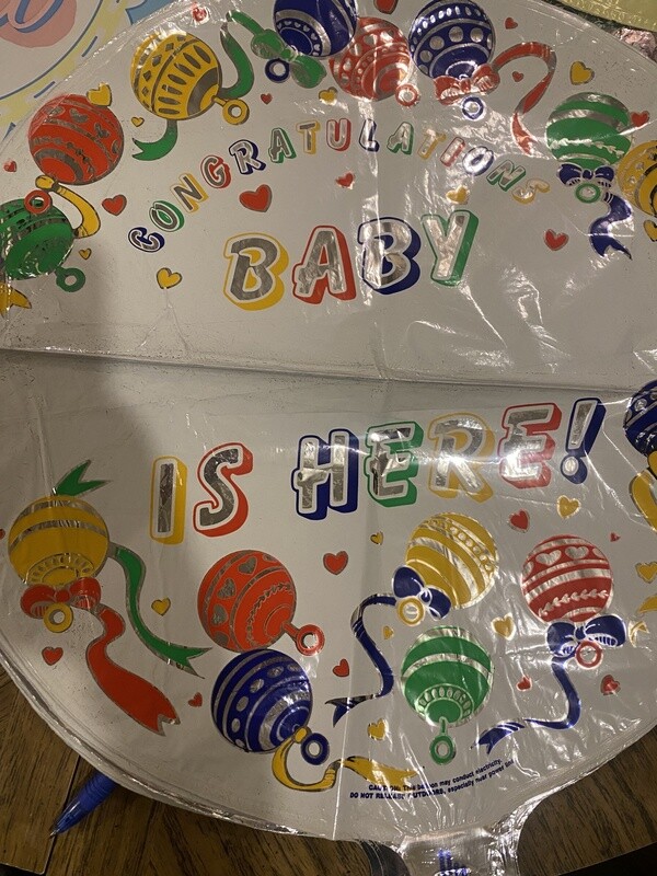 Baby Balloons, Wording: Congratulations baby is here