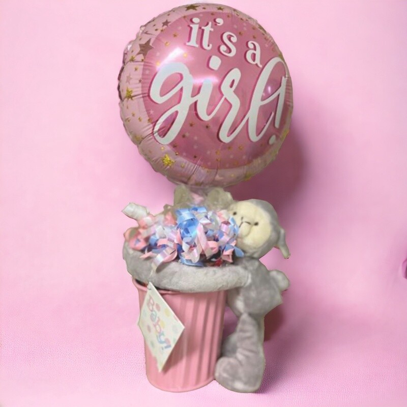 It&#39;s a Girl Balloon and Candy Container