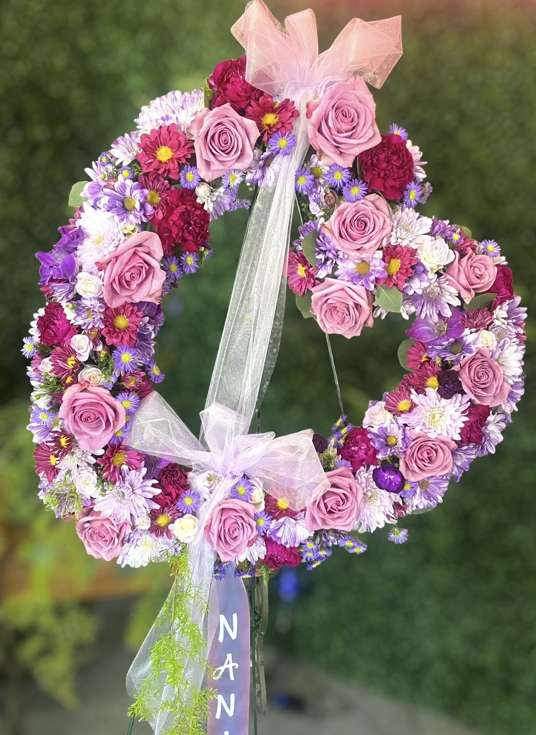 Lavender Heart Standing Spray