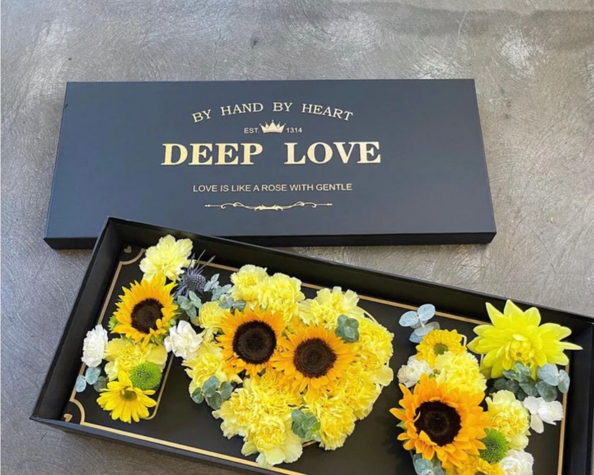 I Love You Flower Box, Color: Yellow