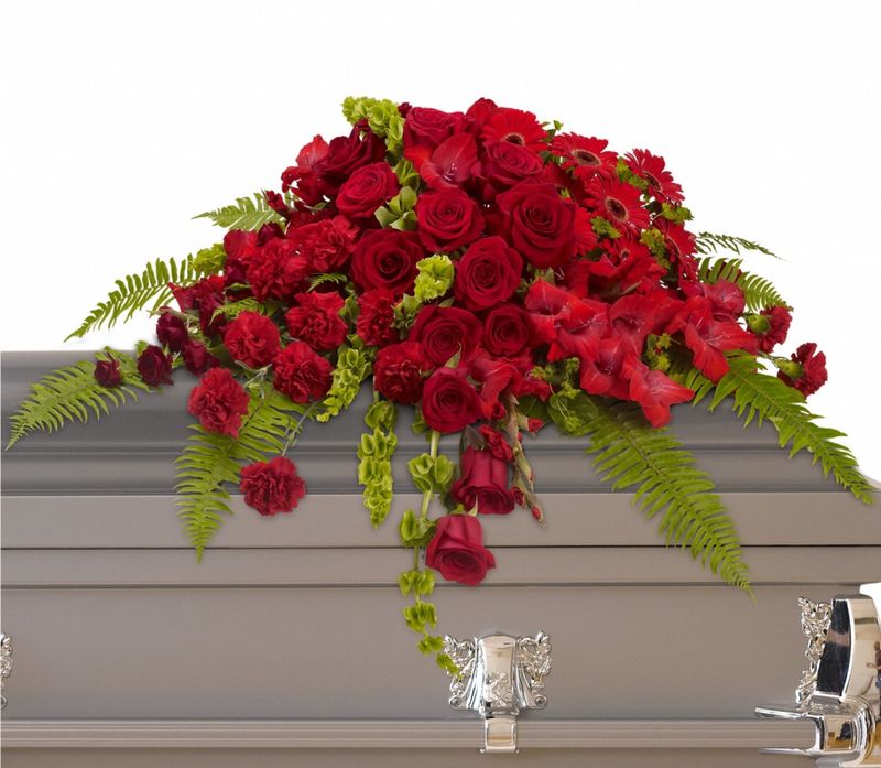 Red Casket Spray