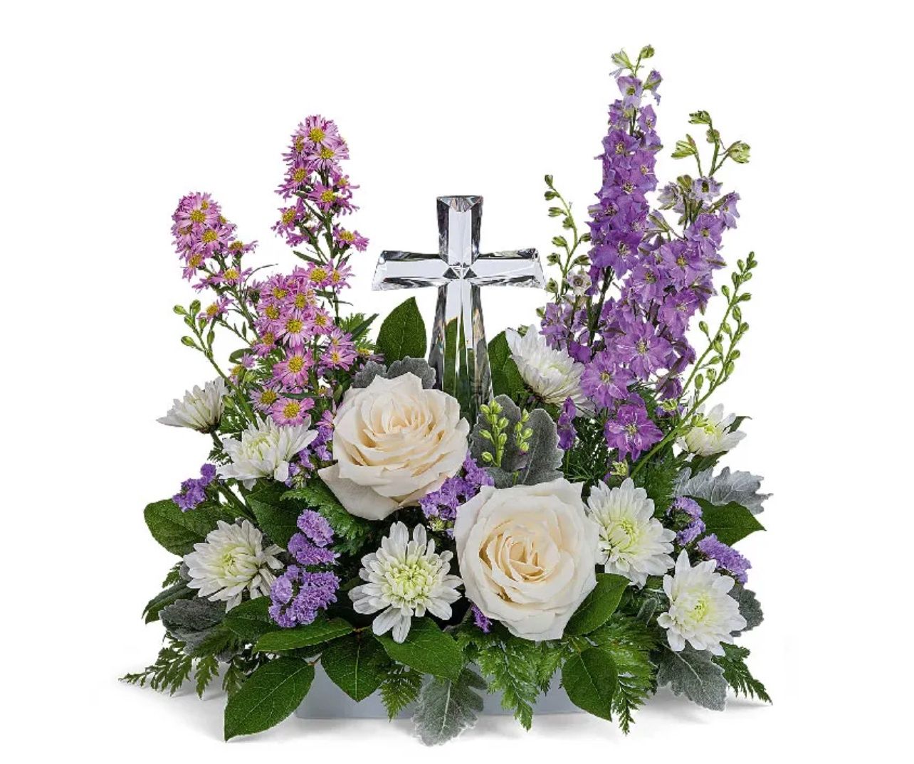Crystal Cross Sympathy Arrangement, Color: 1