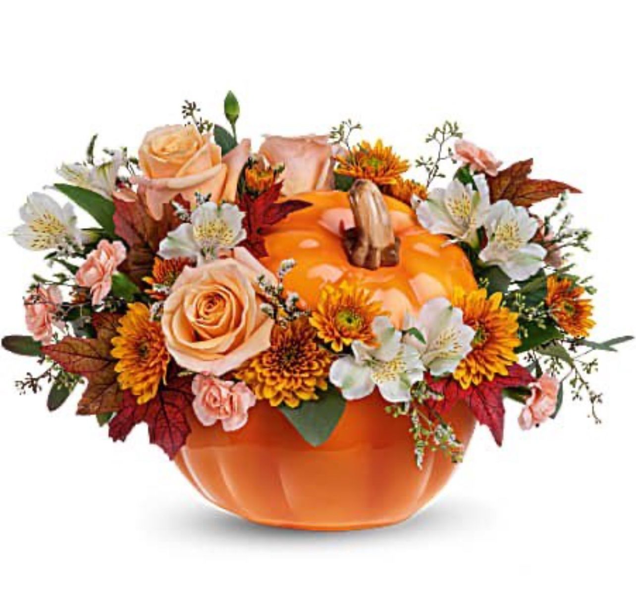 Pumpkin Arrangements (Different Colors Available), Color: Orange Pumpkin, Type: Standard