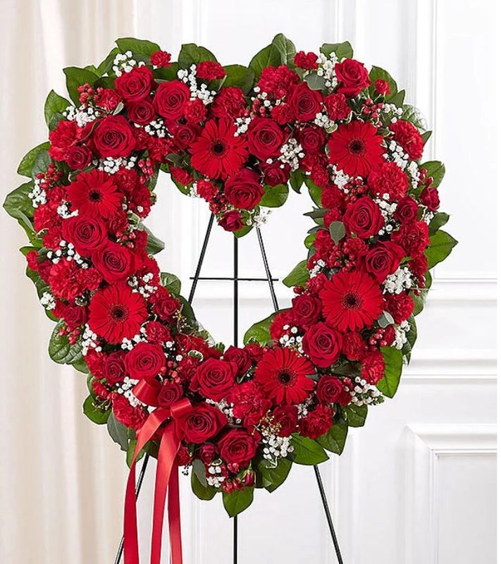 Always Remembered Heart Standing Spray