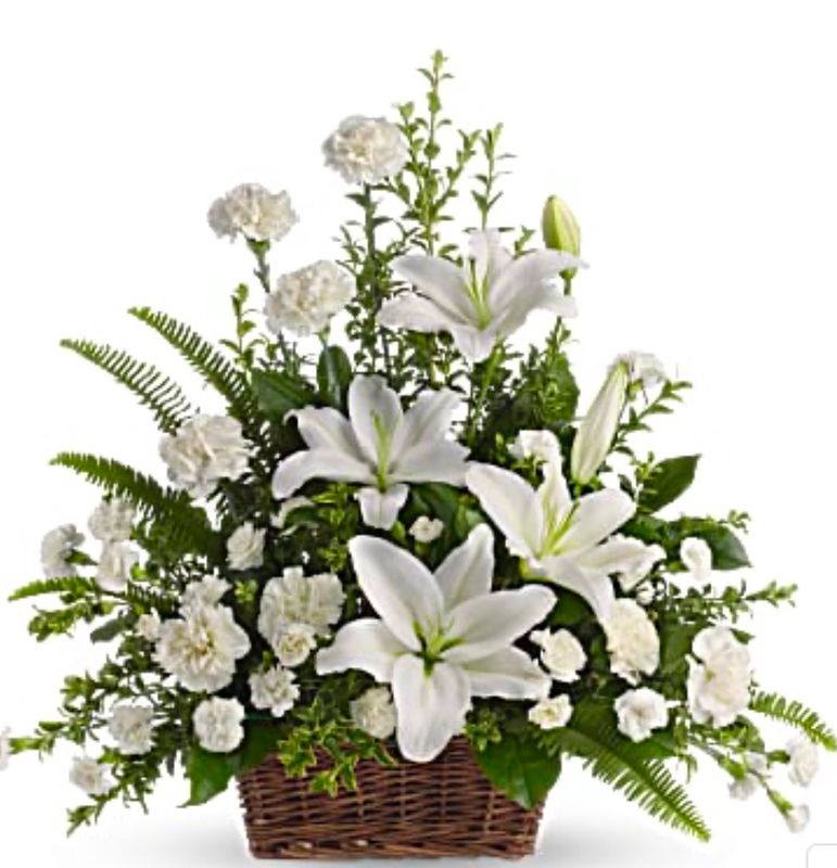 Peaceful White Basket