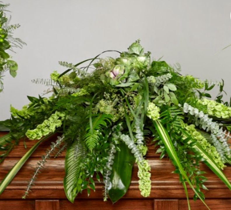 Lush Green Casket Spray