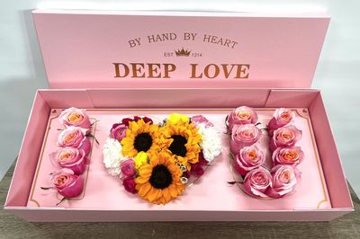 Pink I Love You Flower Box