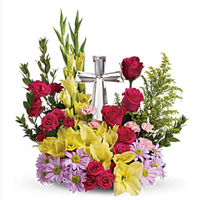Crystal Cross Colorful Bouquet