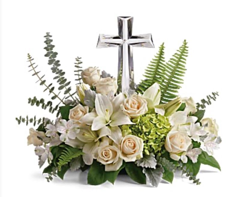 Life&#39;s Glory Crystal Cross Bouquet