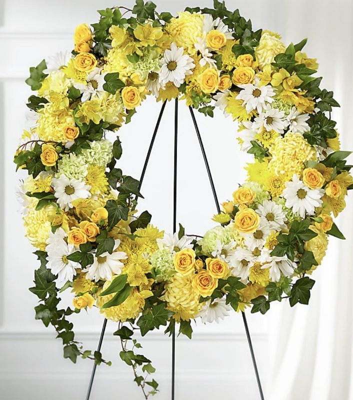 Golden Wreath Standing Spray