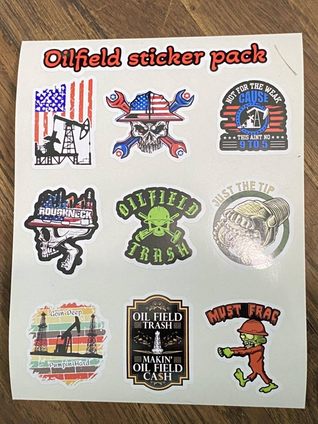 Oilfield Sticker Hard Hat pack