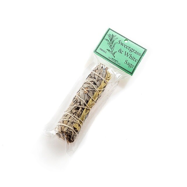 White Sage With Sweetgrass Smudge Stick (5&quot;)