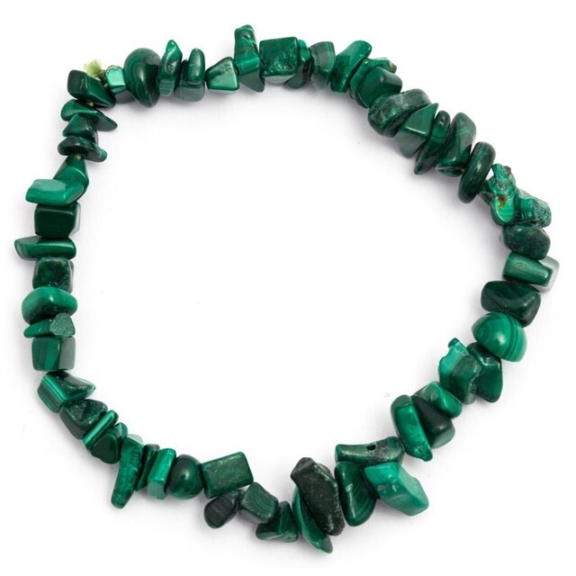 Malachite - Elasticated Chip Bracelet