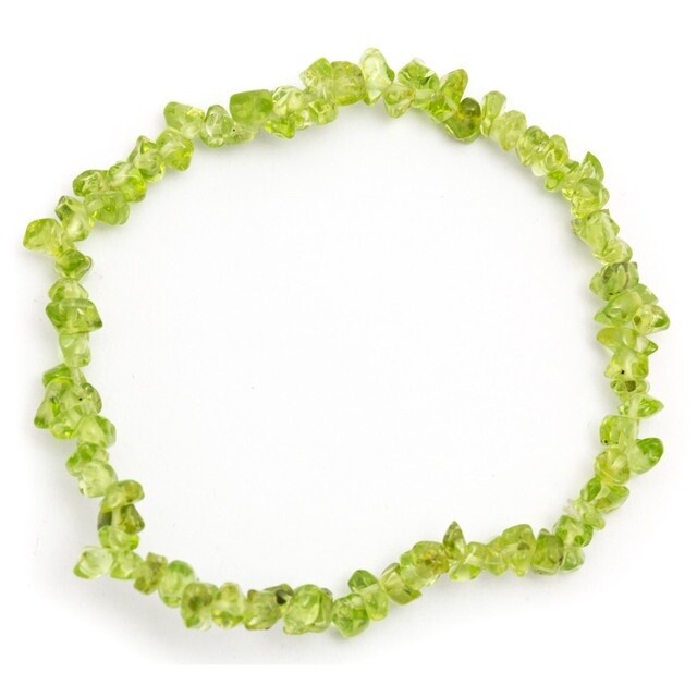 Peridot - Elasticated Chip Bracelet