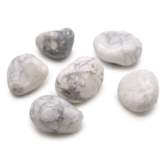 White Howlite  Magnesite Tumblestone Lrg.