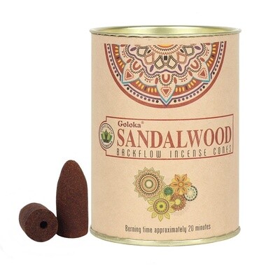 Goloka Sandalwood Backflow Cones 24