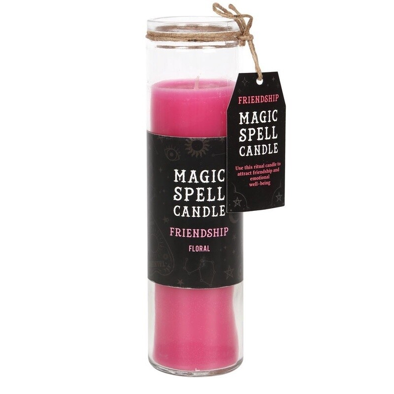 Floral &#39;Friendship&#39; Spell Tube Candle