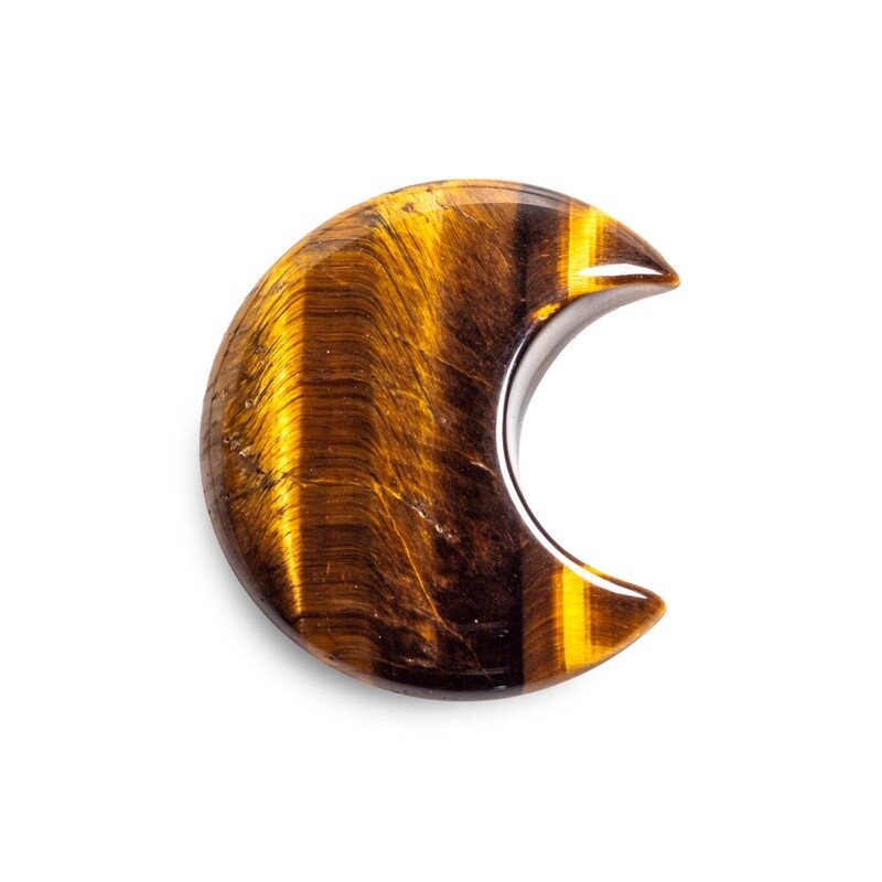 Golden Tigers Eye Crystal Moon
