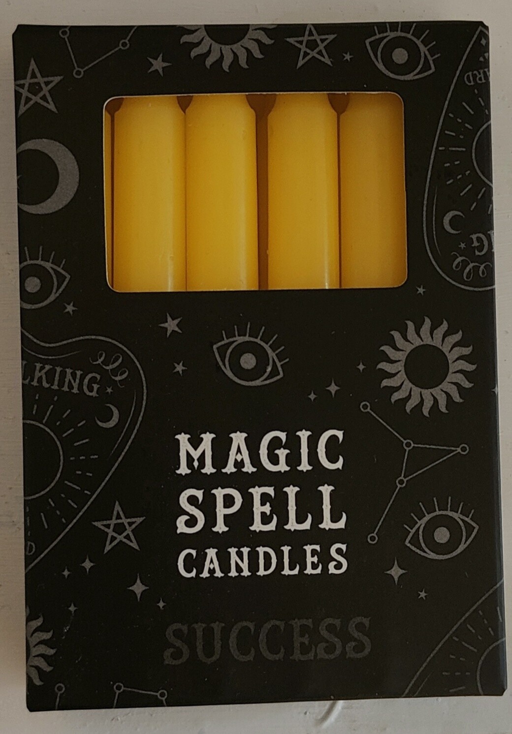 Yellow - Black Magic Spell Candles 12
