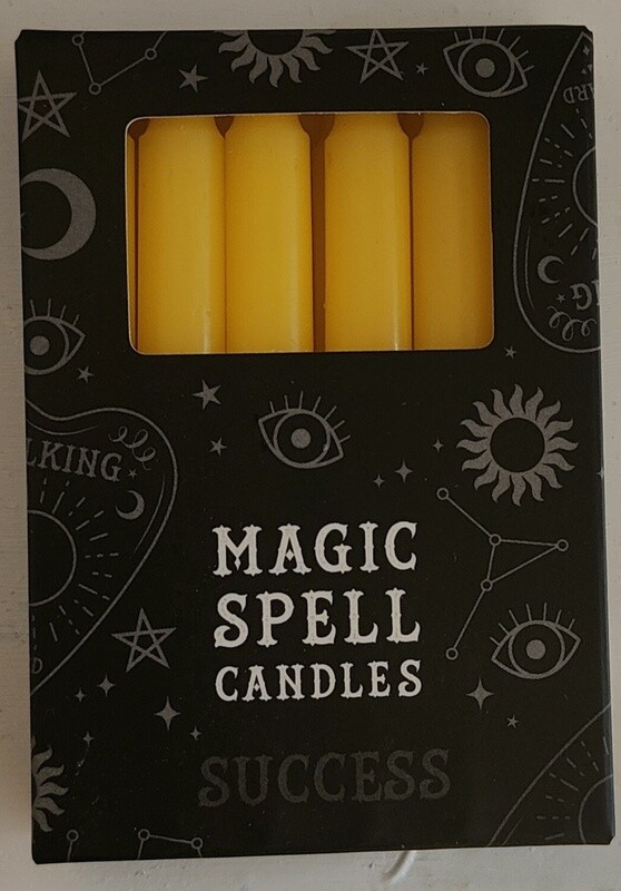 Yellow - Black Magic Spell Candles 12