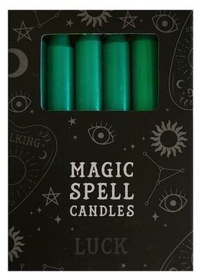 Green - Black Magic Spell Candles 12