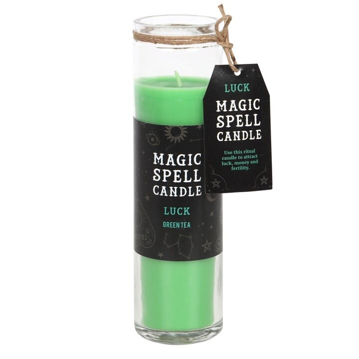 GREEN TEA &#39;LUCK&#39; SPELL TUBE CANDLE