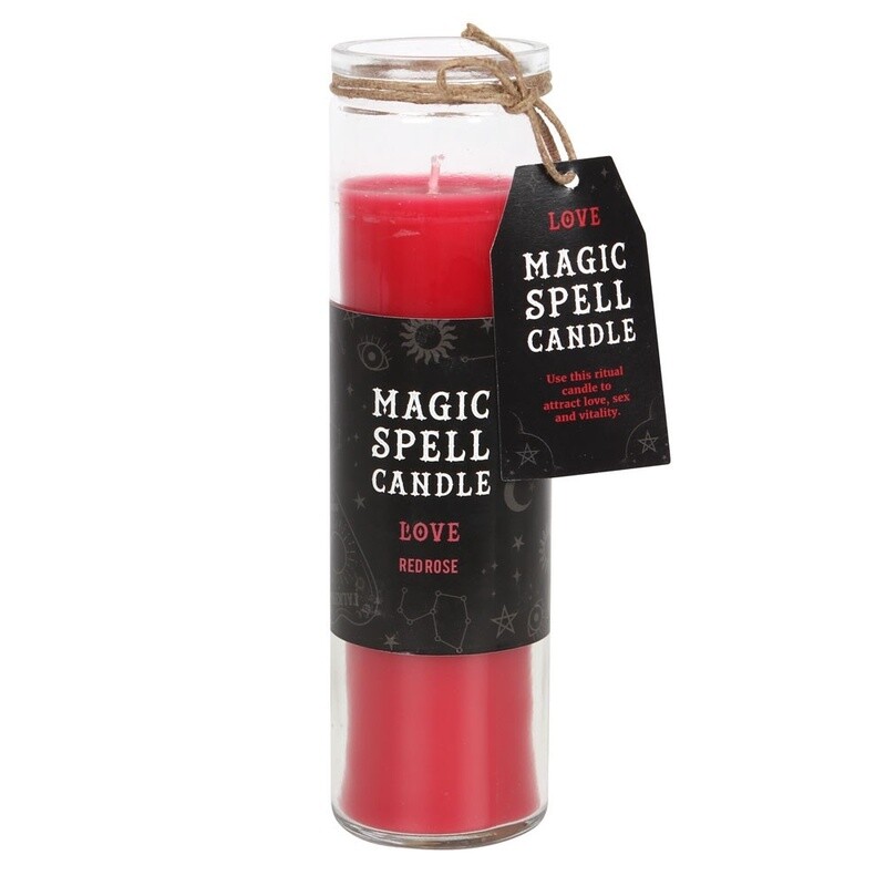 ROSE &#39;LOVE&#39; SPELL TUBE CANDLE