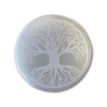 Selenite Large Tree Of Life Charging Plate