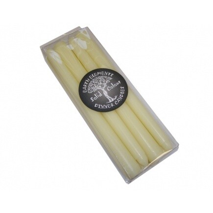 Earth Elements Ivory Dinner Candles - Pack of 8