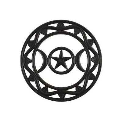 Black Wooden Triple Moon Wall art