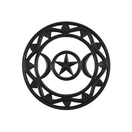 Black Wooden Triple Moon Wall art