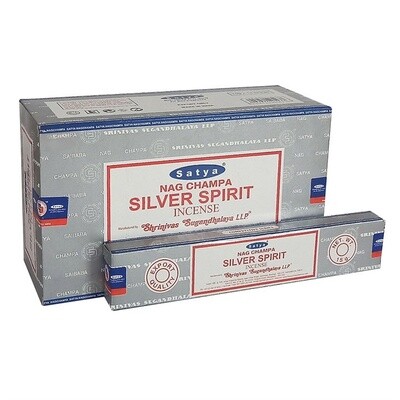 Packets of Silver Spirit Incense Sticks by Satya