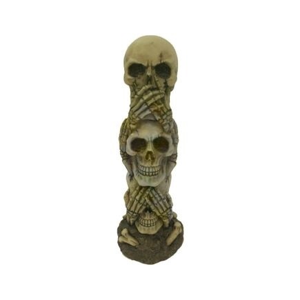 Hear No Speak No See No Evil Skull Totem