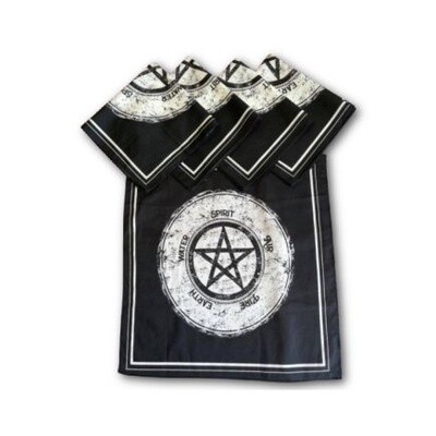 Printed Pentagram Tarot Cloth
