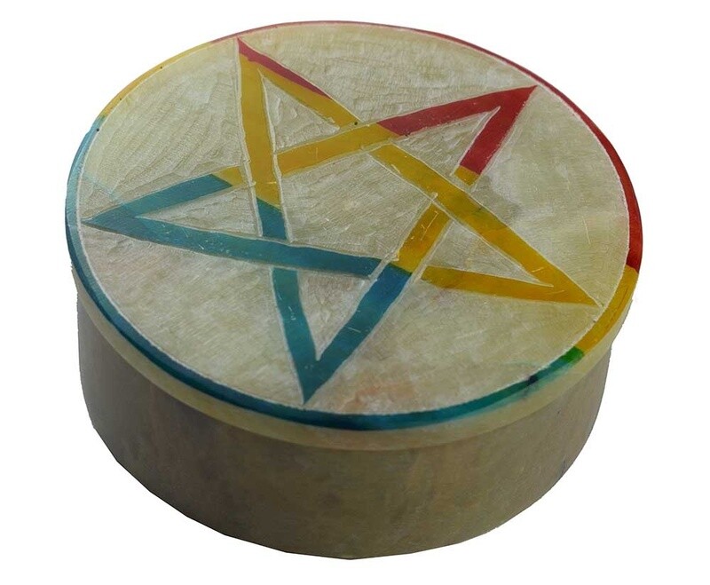 Soapstone Box 3″ Pentagram