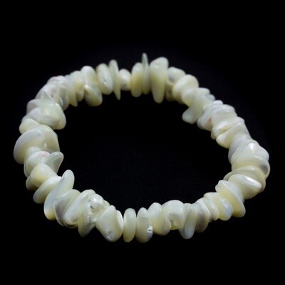 Mother Of Pearl - Elasticated Chip Bracelet